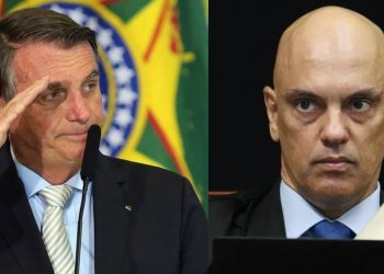 Bolsonaro e Alexandre de Moraes - Foto Reprodução do Twitter