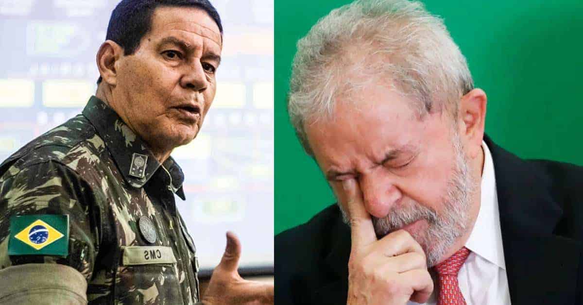 Hamilton Mourão e Lula - Foto Reprodução do Twitter