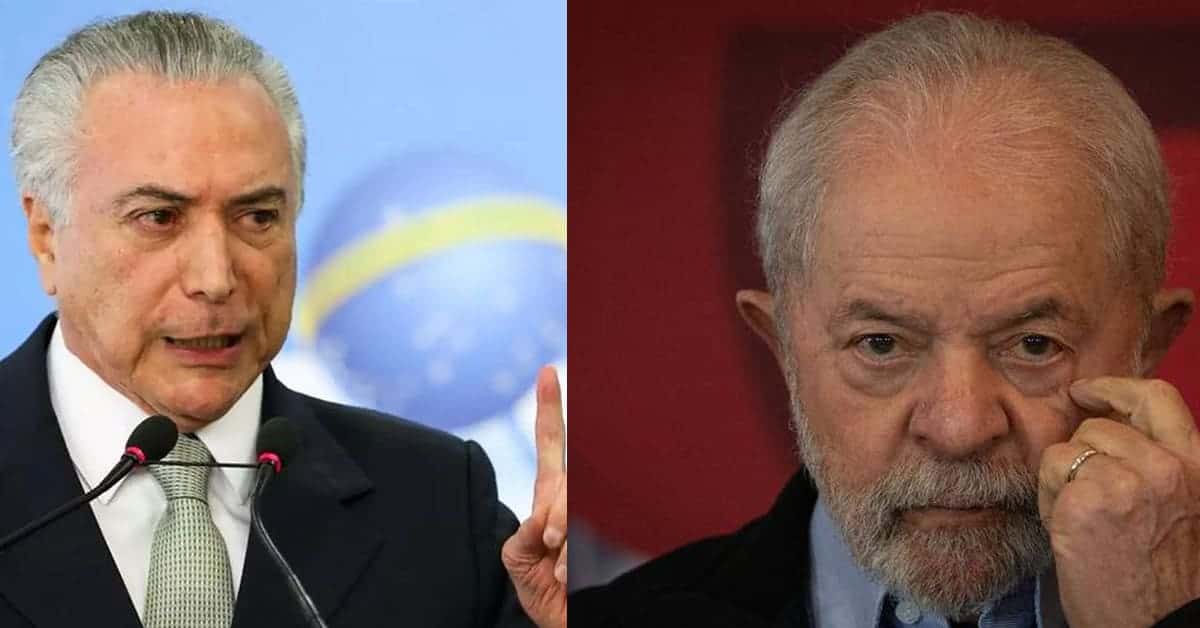Michel Temer e Lula - Foto Reprodução do Twitter