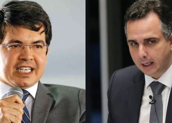 Randolfe Rodrigues e Rodrigo Pacheco - Foto Reprodução do Twitte