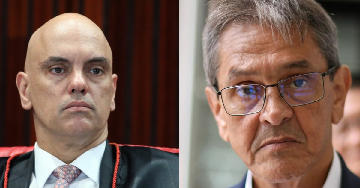 Alexandre de Moraes TSE e Roberto Jefferson - Foto Reprodução do Twitter
