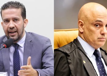 André Janones e Alexandre de Moraes - Foto Reprodução do Twitter