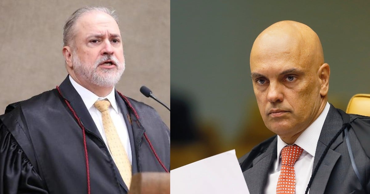 Augusto Aras e Alexandre de Moraes - Foto Reprodução do Twitter