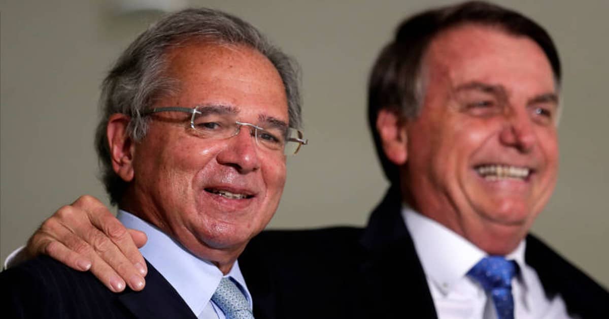Bolsonaro e Paulo Guedes - Foto Reprodução do Twitter