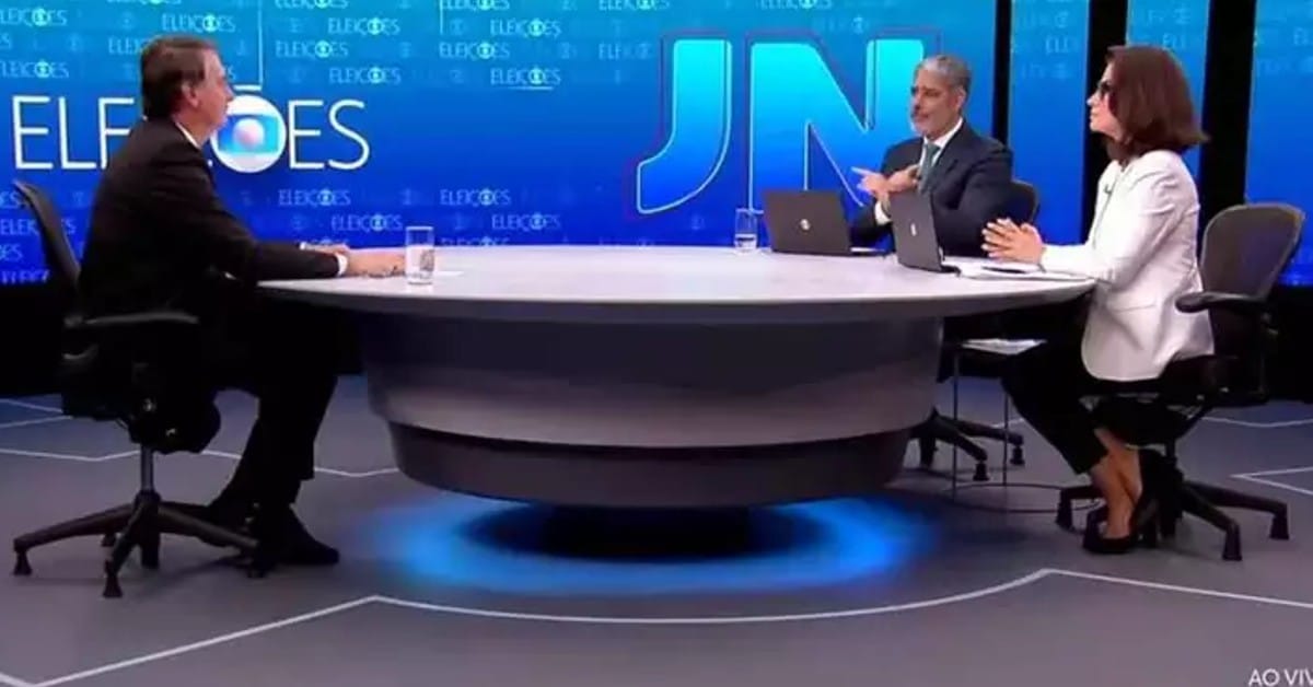 Bolsonaro no Jornal Nacional - Foto Reprodução do Twitter