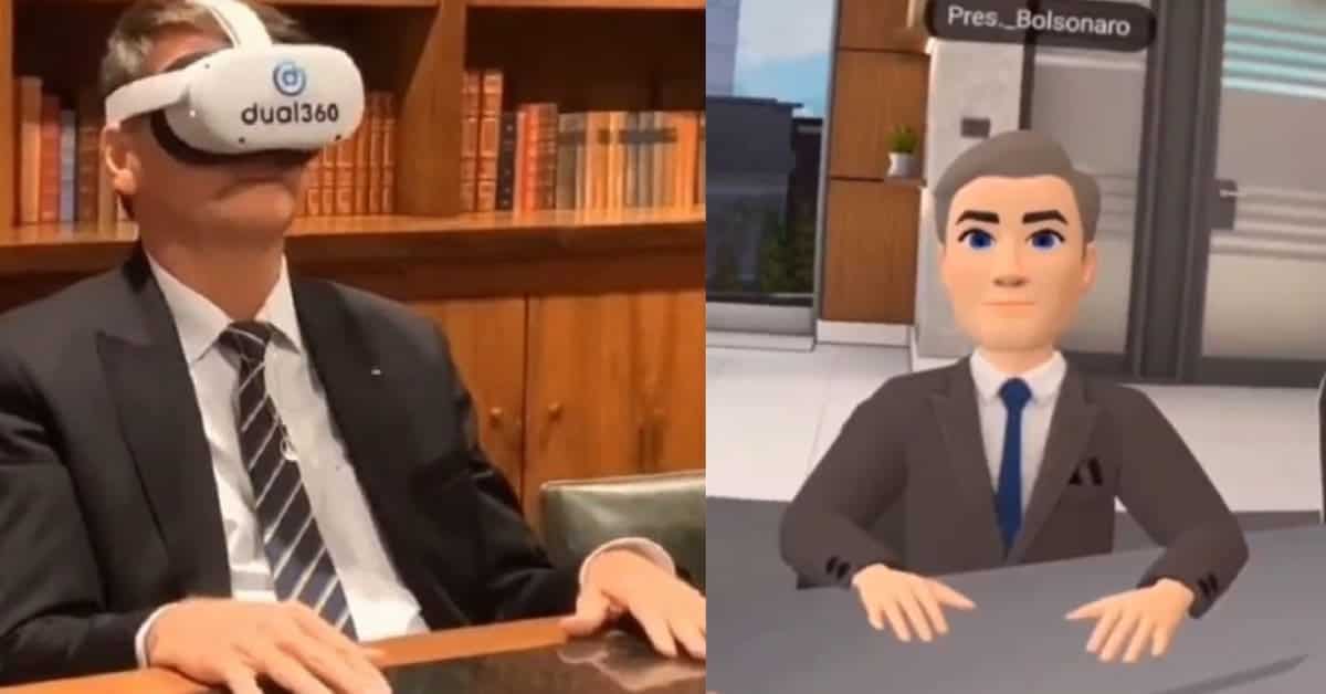 Bolsonaro no Metaverso - Foto Reprodução do Twitter