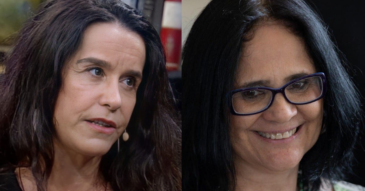 Lucélia Santos e Damaris - Foto Reprodução do Twitter