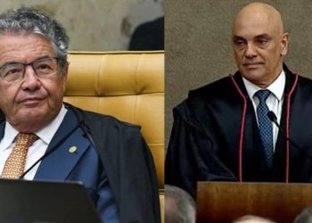 Marco Aurélio e Alexandre de Moraes - Foto Reprodução do Twitter