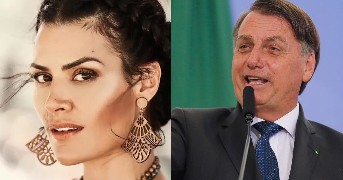 Mariana Abbott e Bolsonaro - Foto Reprodução do Twitter