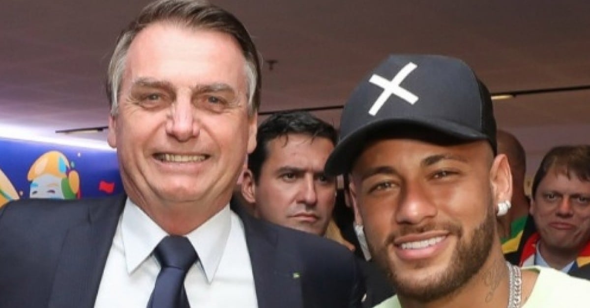 Neymar e Bolsonaro - Foto Reprodução do Twitter