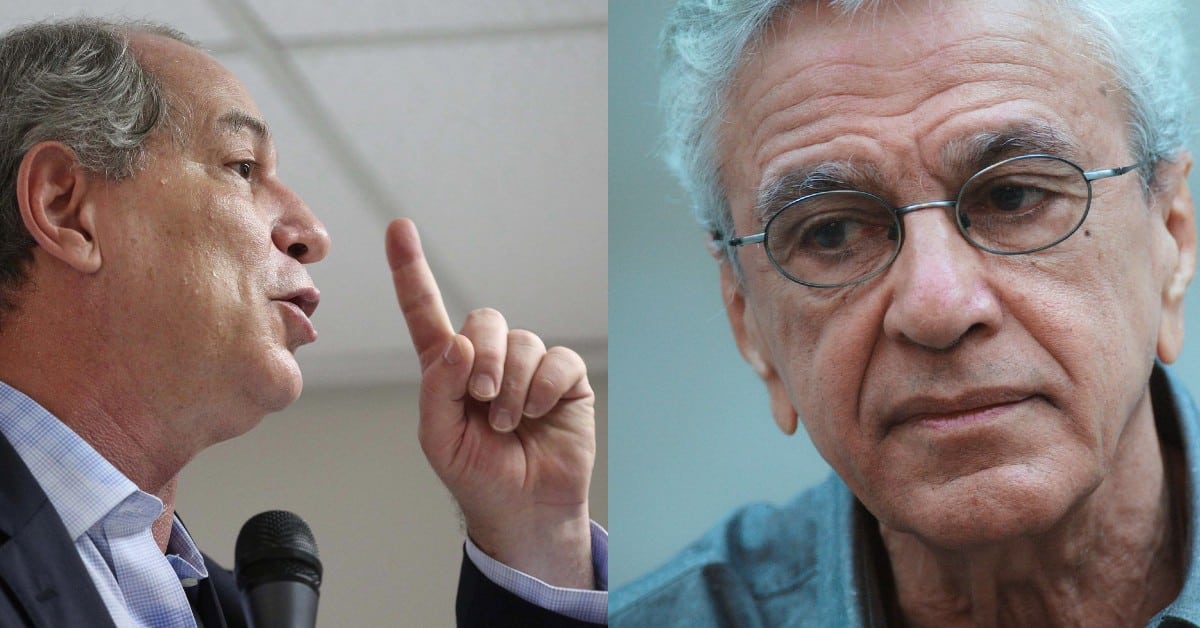 Ciro Gomes e Caetano Veloso - Foto Reprodução do Twitter