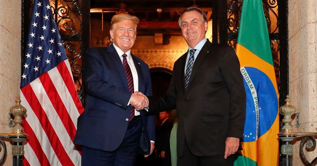 Donald Trump e Bolsonaro - Foto Reprodução do Twitter