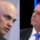 Alexandre de Moraes e Bolsonaro - Foto Reprodução do Twitter