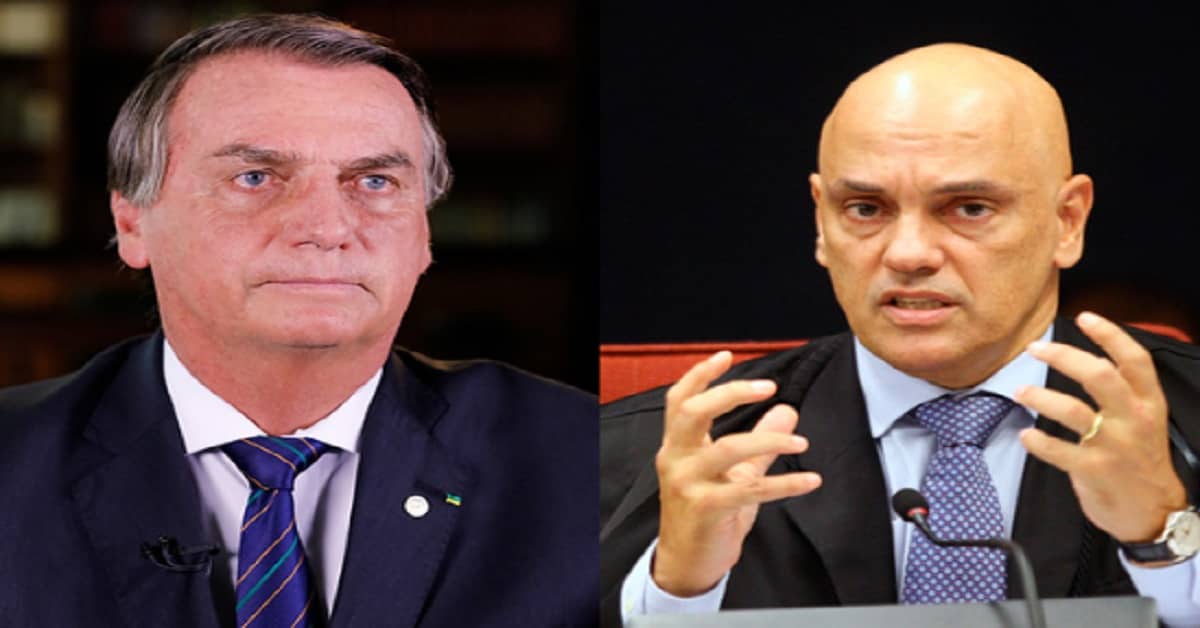 BOLSONARO E ALEXANDRE DE MORAES - FOTO TWITTER