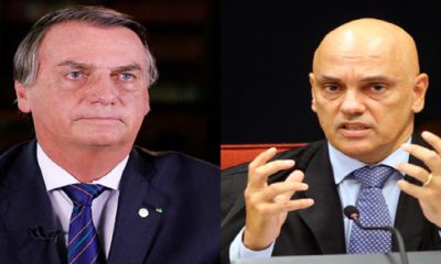 BOLSONARO E ALEXANDRE DE MORAES - FOTO TWITTER