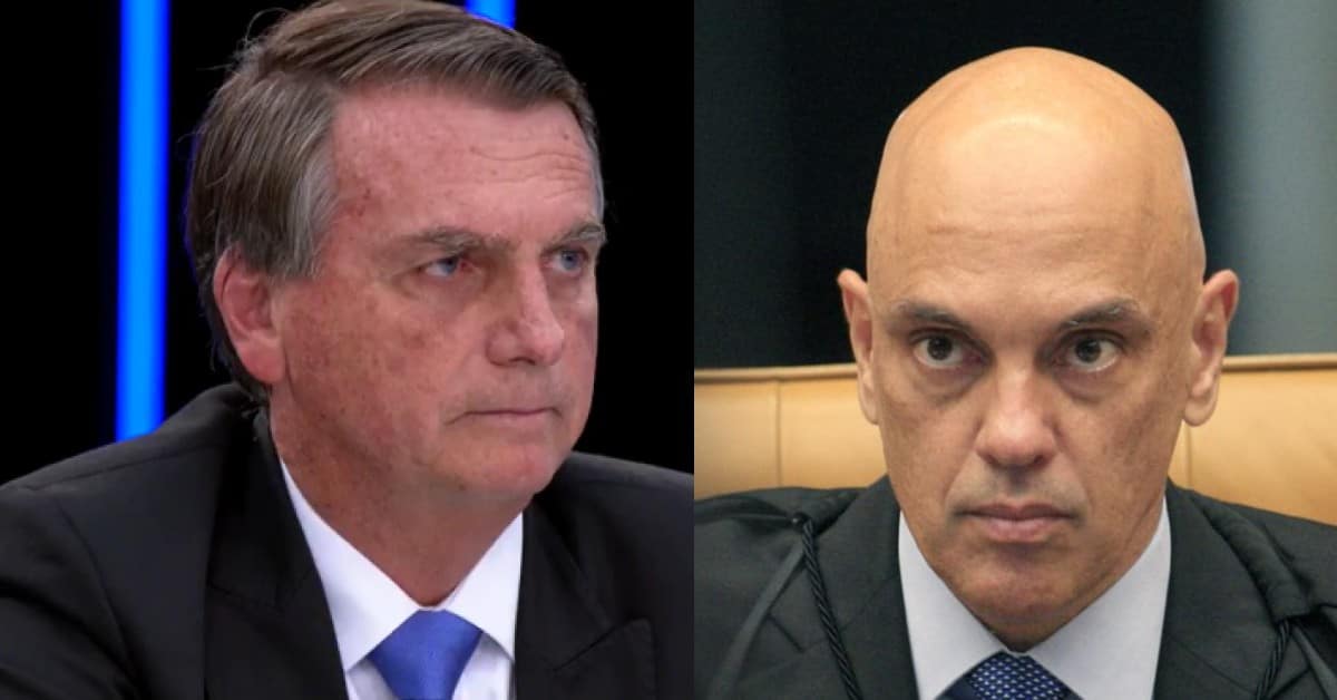 Bolsonaro e Alexandre de Moraes - Foto Reprodução do Twitter