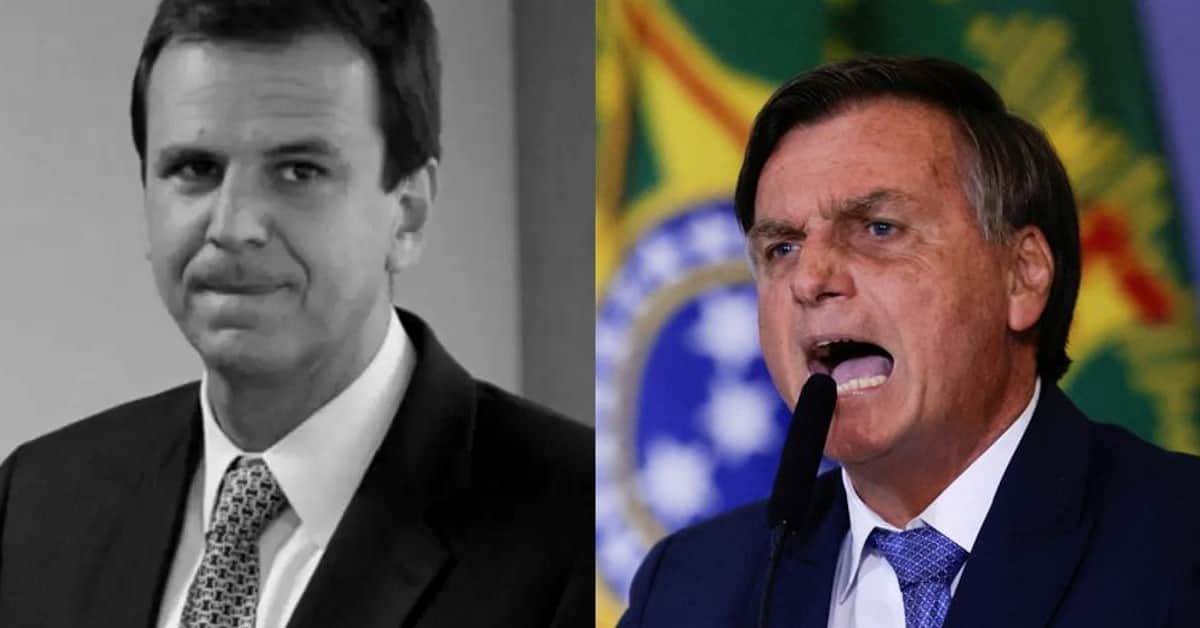 Eduardo Paes e Bolsonaro - Foto Reprodução do Twitter