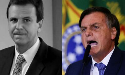Eduardo Paes e Bolsonaro - Foto Reprodução do Twitter