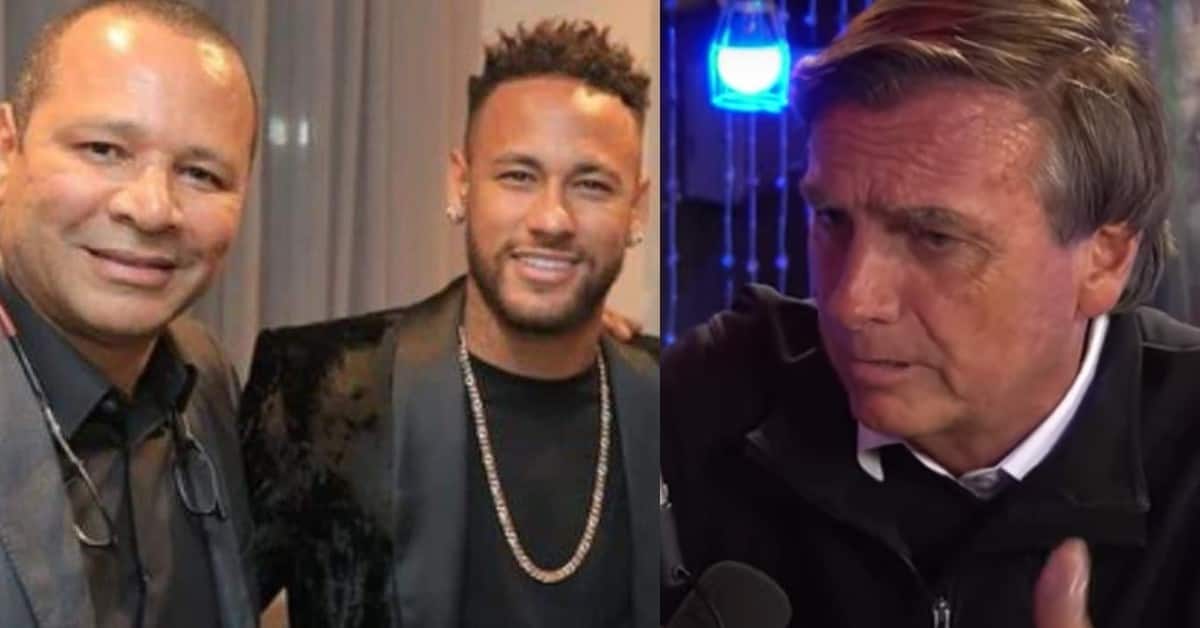 Se deu mal! Bolsonaro recomenda que Neymar pai processe Lula, entenda: 52 Neymar Pai e Bolsonaro - Foto Reprodução do Twitter