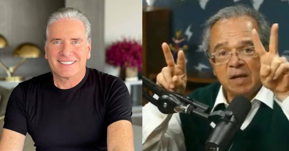 Roberto Justus e Paulo Guedes - Foto Reprodução do Twitter