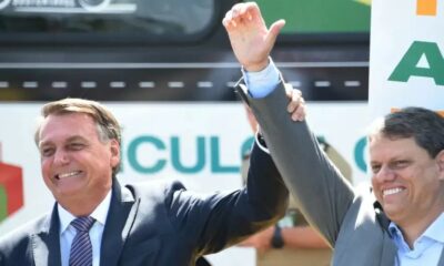 Tarcísio e Bolsonaro - Foto Reprodução do Twitter