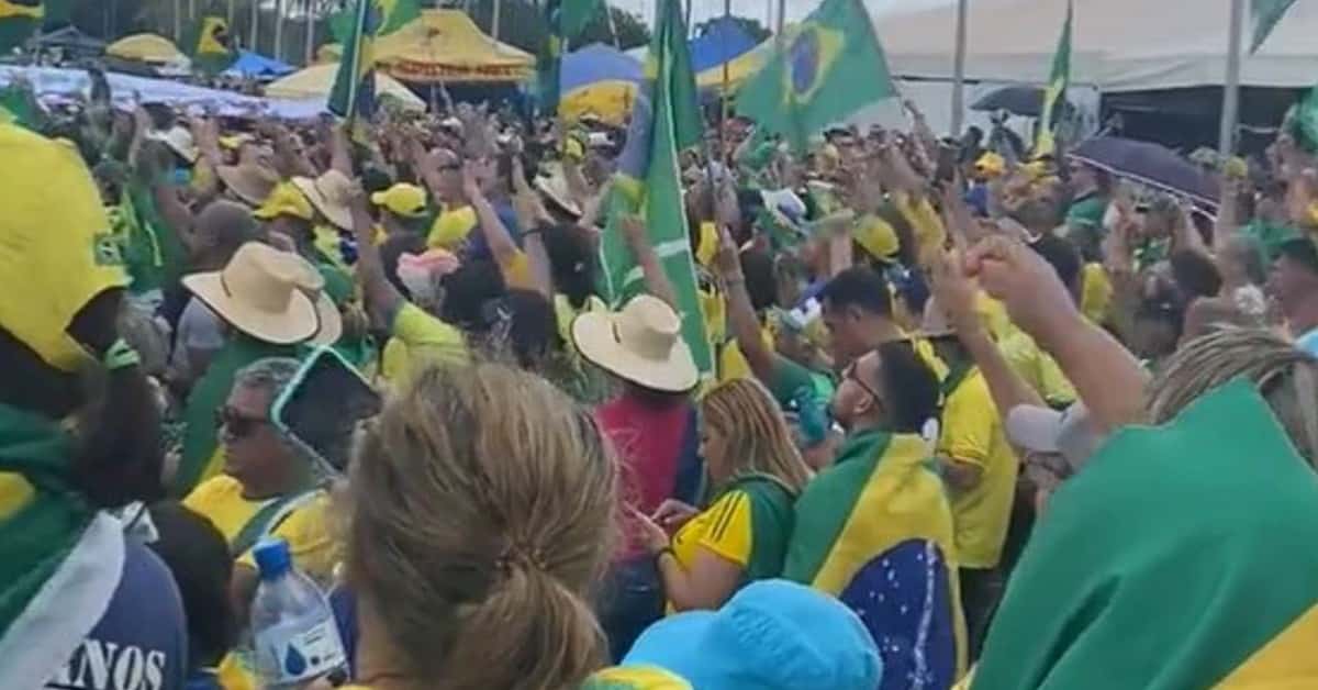 Manifestação em Brasília - Foto Reprodução do Twitter