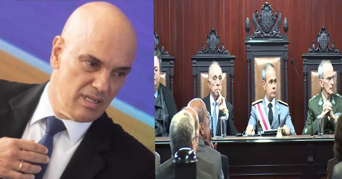 Alexandre de Moraes e Superior Tribunal Militar - Foto Reprodução do Twitter