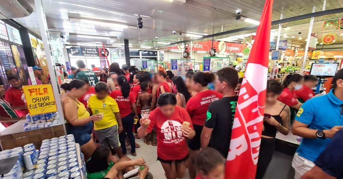 Faz o L invasão a super mercado - Foto Reprodução do Twitter