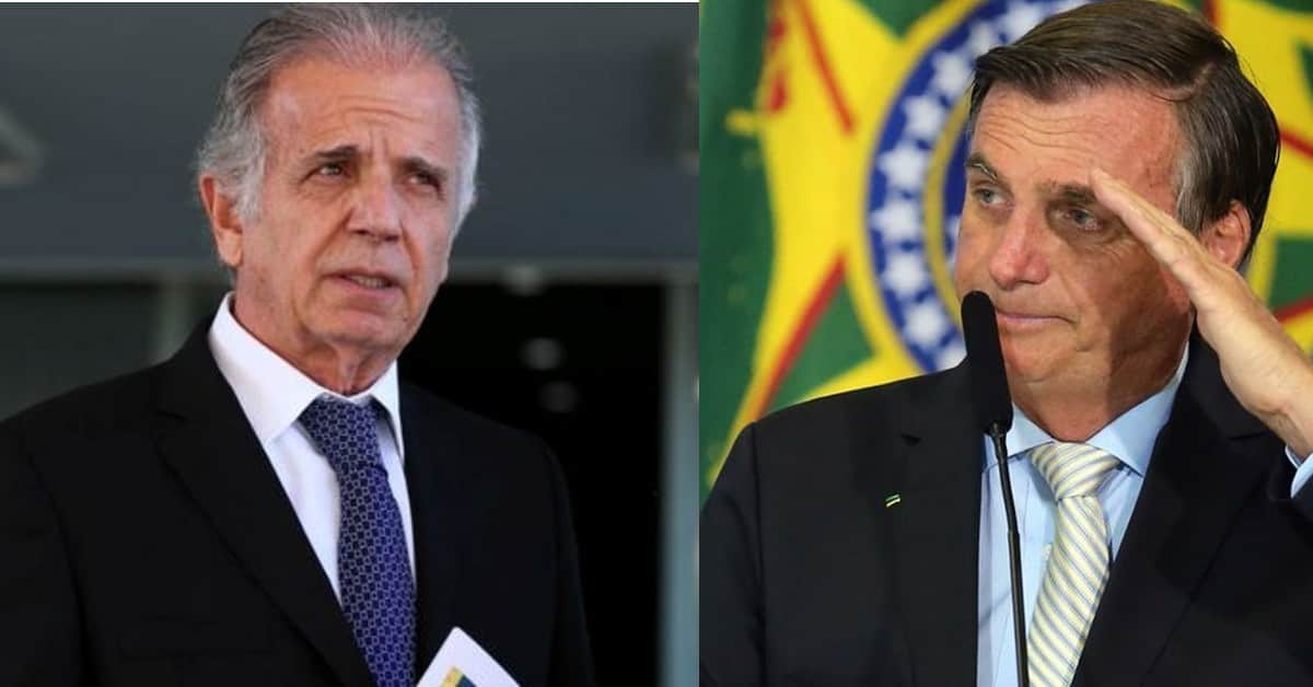 Ministro de Lula José Múcio Monteiro e Bolsonaro - Foto Reprodução do Twitter