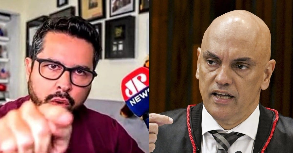 Paulo Figueiredo e Alexandre de Moraes - Foto Reprodução do Twitter