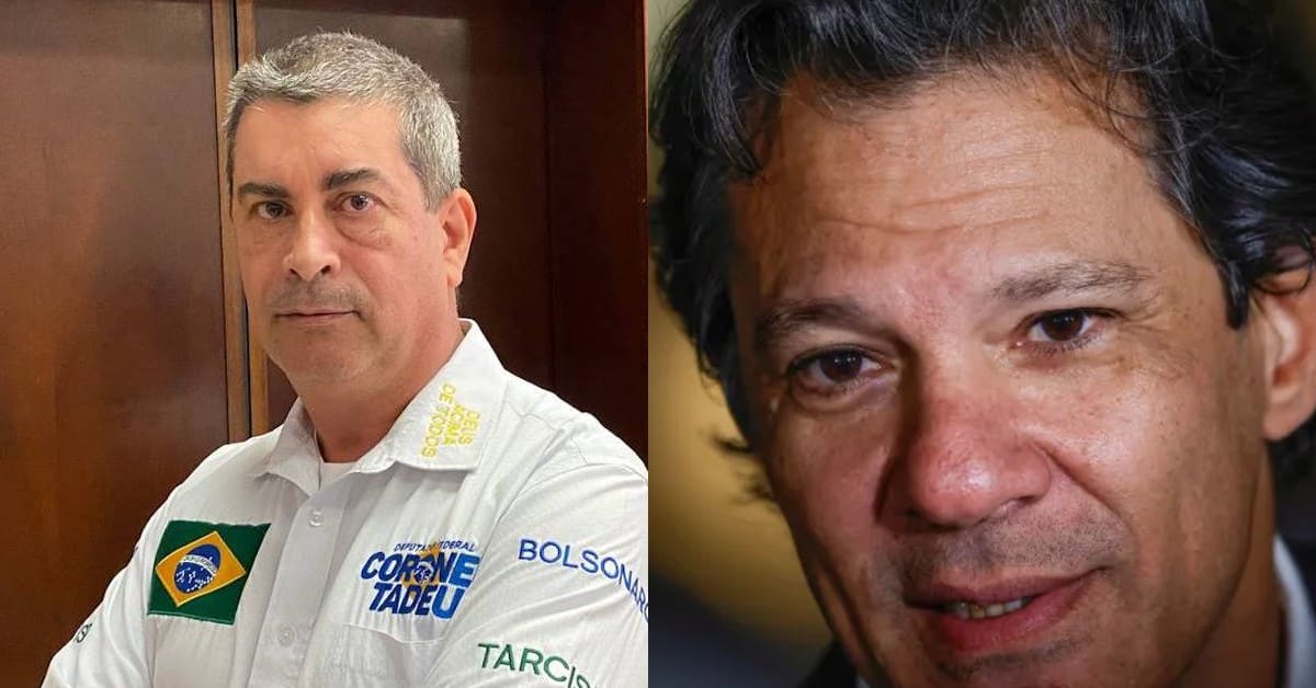 Coronel Tadeu desmoraliza Haddad: “A galinha dos ovos de ouro está pronta para o abate?” 52 Coronel Tadeu Haddad - Foto Reprodução do Twitter