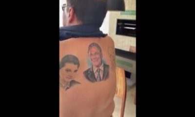 Jorge Kajuru tatuagem de Álvaro Dias - Foto Reprodução do Twitter