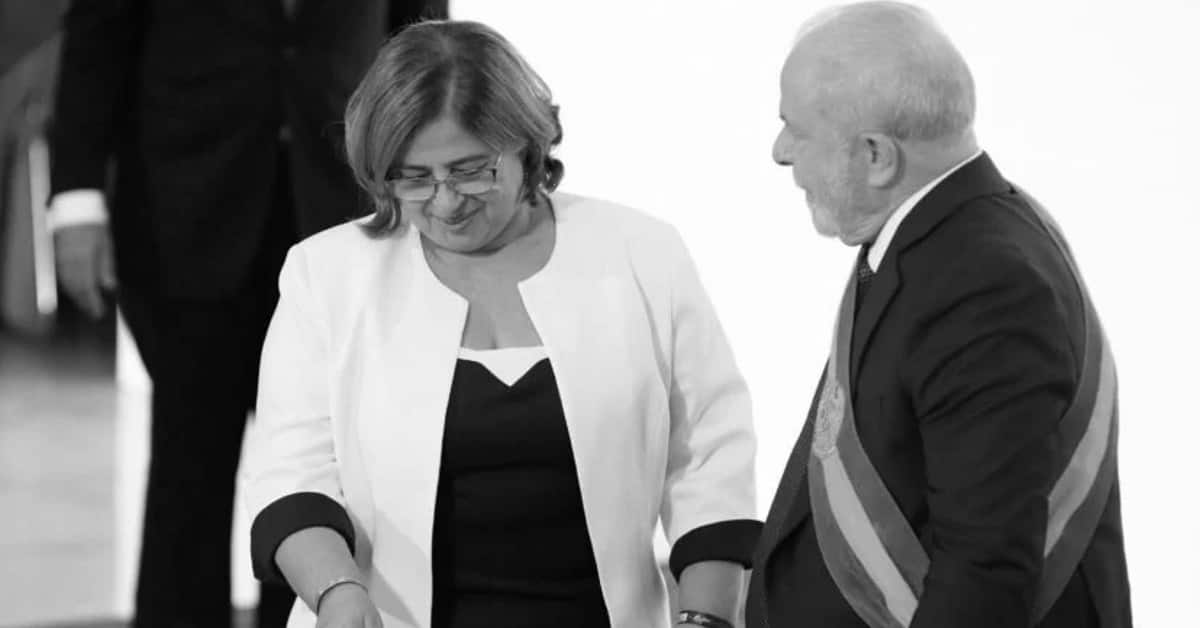 Ministra da Mulher Cida Gonçalves e Lula - Foto Reprodução do Twitter