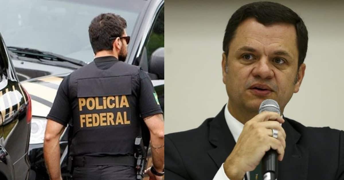 Polícia federal e Anderson Torres - Foto Reprodução do Twitter