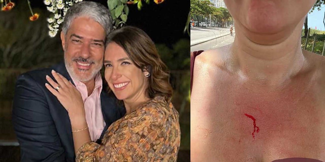 Esposa de Bonner sofre assalto e se fere após postagem exaltando o Rio; Confira