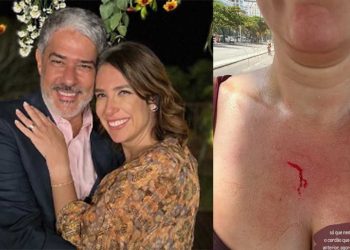 Esposa de Bonner sofre assalto e se fere após postagem exaltando o Rio; Confira