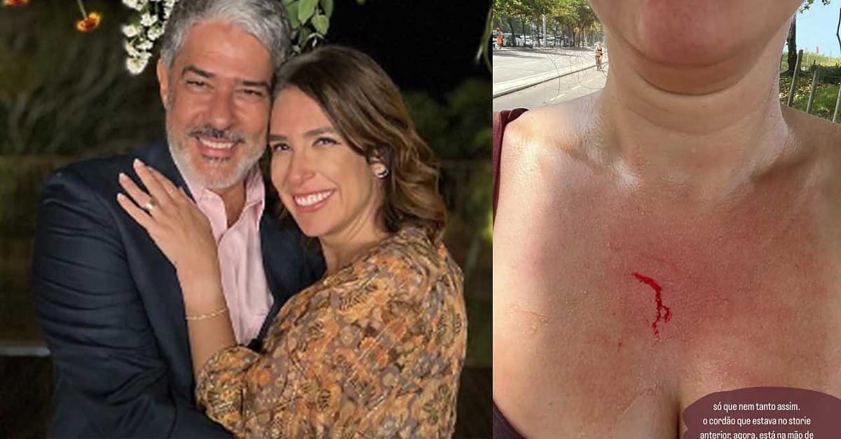 Esposa de Bonner sofre assalto e se fere após postagem exaltando o Rio; Confira
