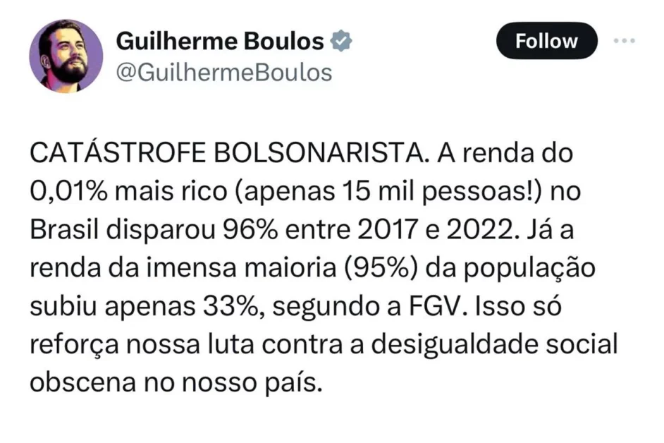 Boulos sobre renda