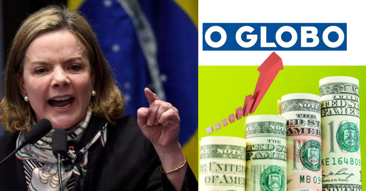 Gleisi Detona O Globo por culpar Lula pela Alta do Dólar: Veja a resposta