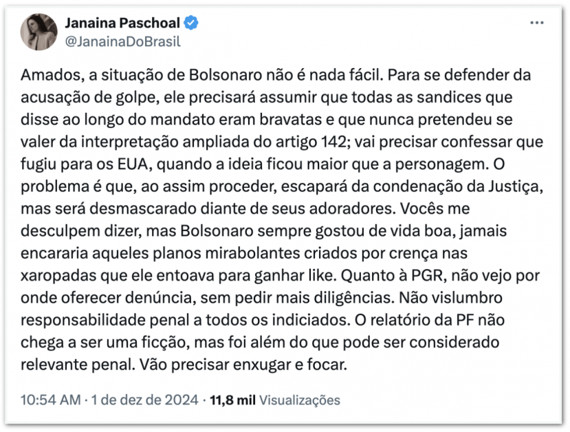 janaina bolsonaro 1 dez 2024