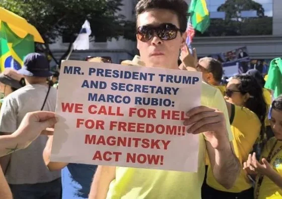 Imagens na Paulista de repúdio a Moraes serão enviadas à Casa Branca