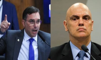 Flávio Bolsonaro detona Moraes e compara ministro a viciado em crack